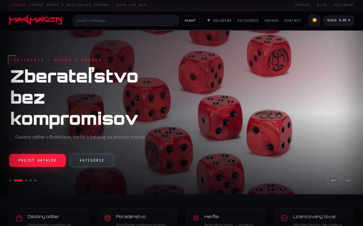 Vizuálna identita náhľadu webu MΛDMΛXON